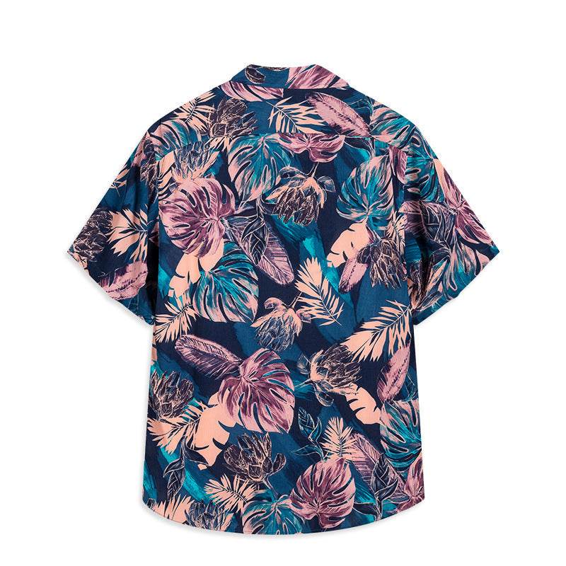Hawaiian Trendy Ins Short-sleeved Florable Shirt Sunscreen Blouse Men's Summer Trendy Loose Beach Jacket For Seaside Vacation - AM Vision RO