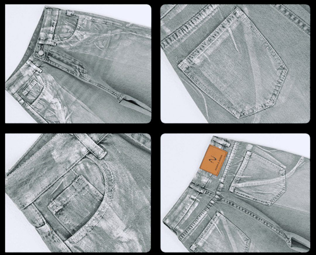 Pantaloni argintii strălucitori detalii cusături buzunare și talie pentru un stil modern