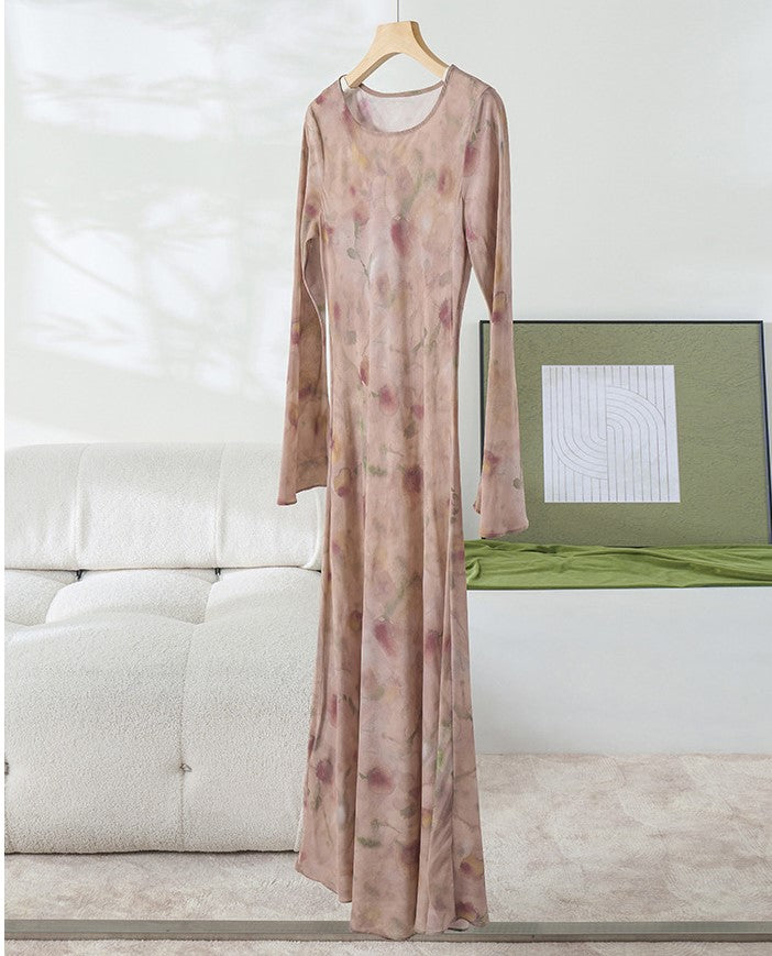 Mulberry Silk Dress / Artistic Prints