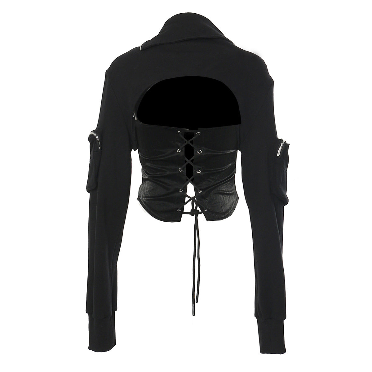 Hanorac cu fermoare și corset