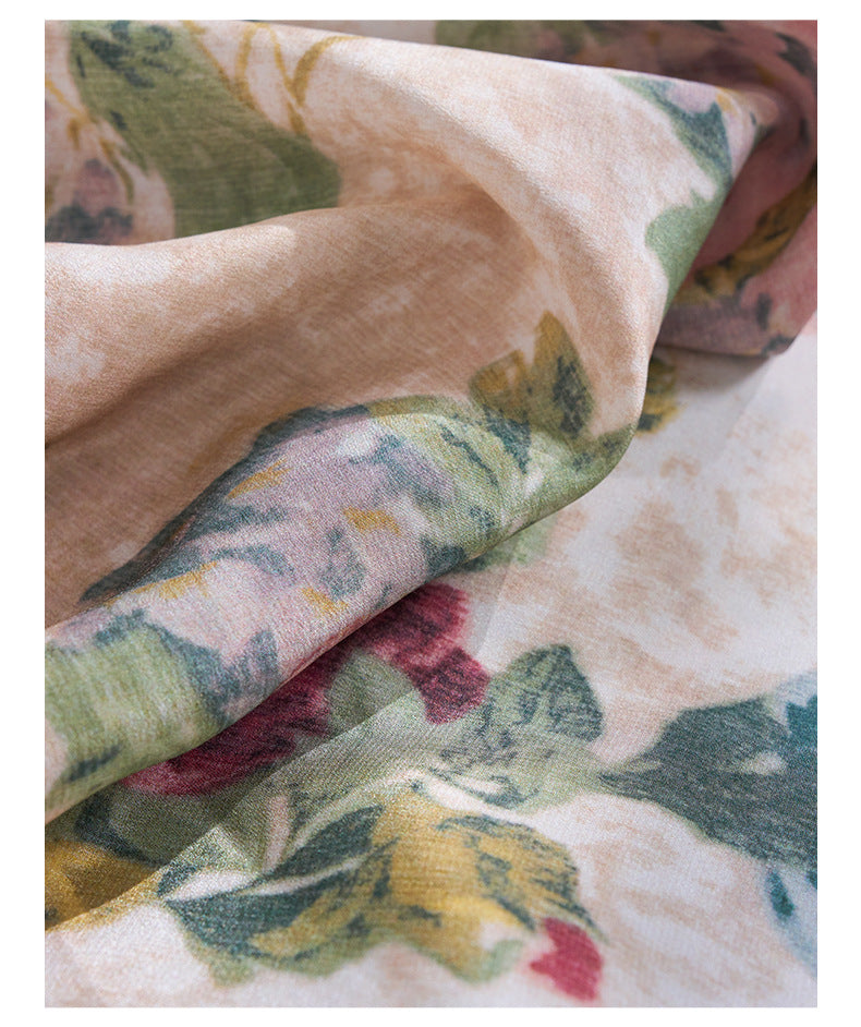 Mulberry Silk Dress / Artistic Prints