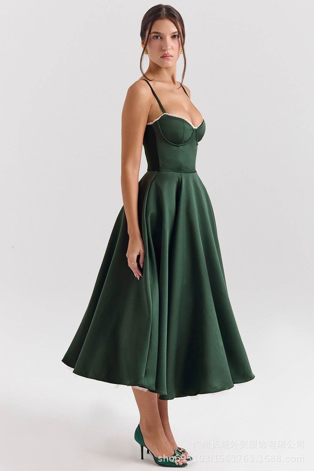 Rochie midi din satin - AM Vision RO