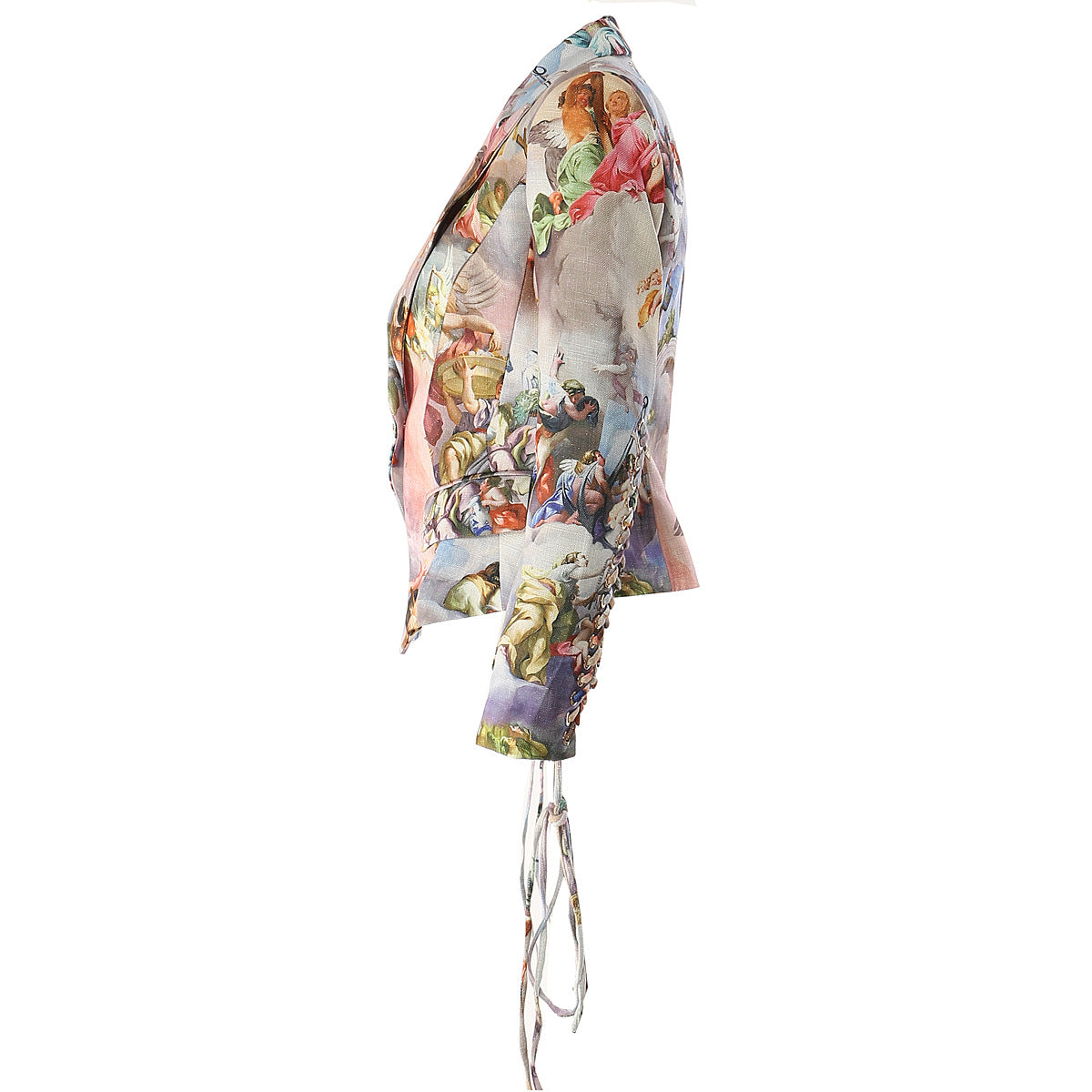 Jachetă cu print slim-fit
