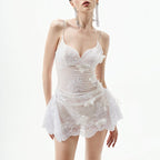 Ivory Siren Lace Mini Dress