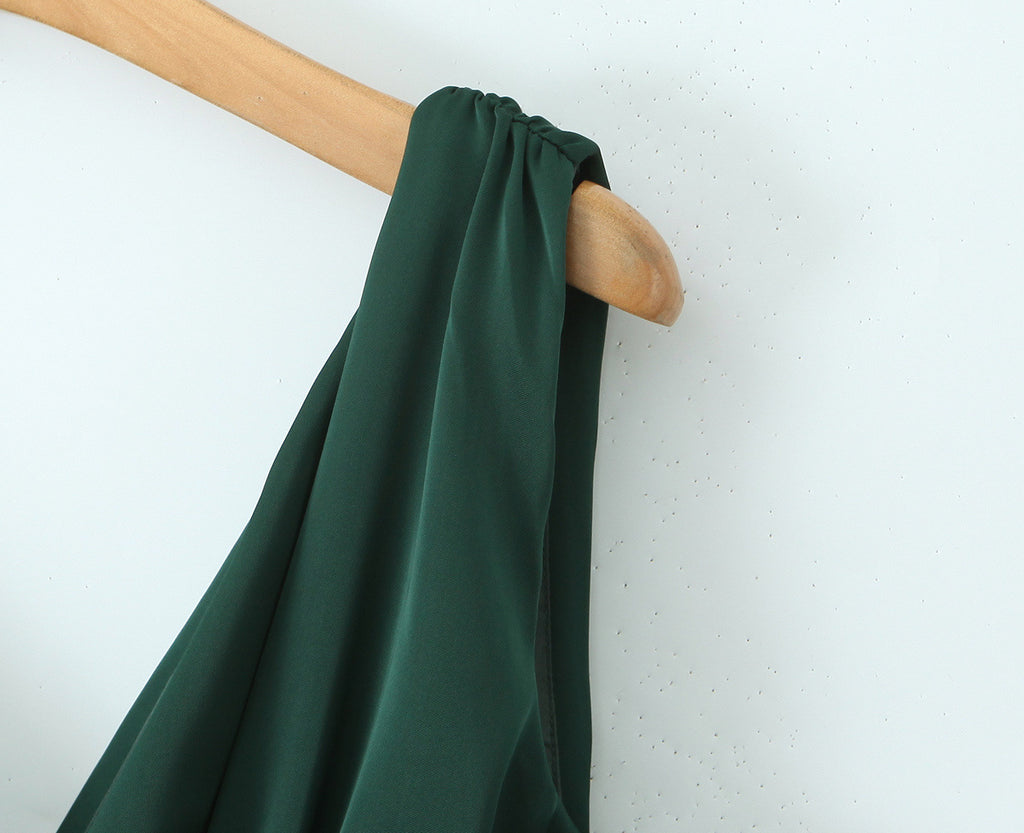 Emerald Satin Corset Mini Dress