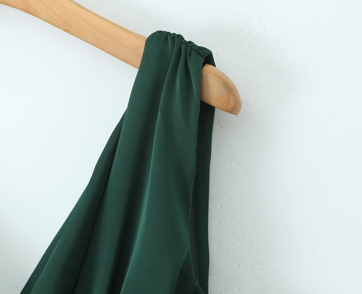 Emerald Satin Corset Mini Dress