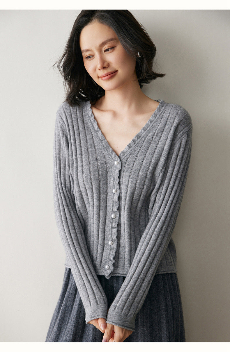 Élodie Fine Cashmere Lace Cardigan