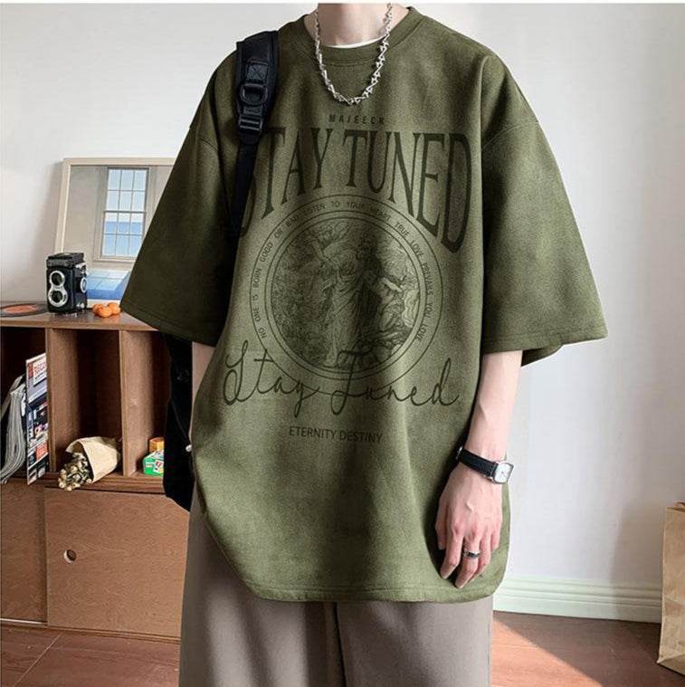 Tricou de catifea pentru bărbați, casual și confortabil - AM Vision RO