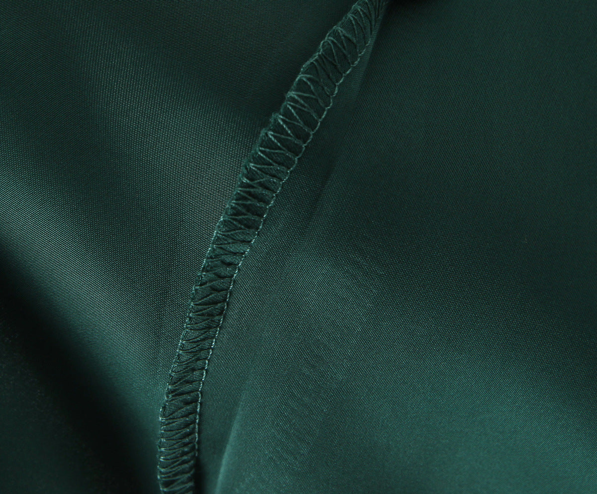 Emerald Satin Corset Mini Dress