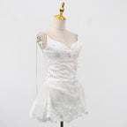 Ivory Siren Lace Mini Dress