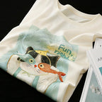 AM Vision RO Cat Comfort Tee featuring a playful cat graphic and soft fabric for everyday wear
