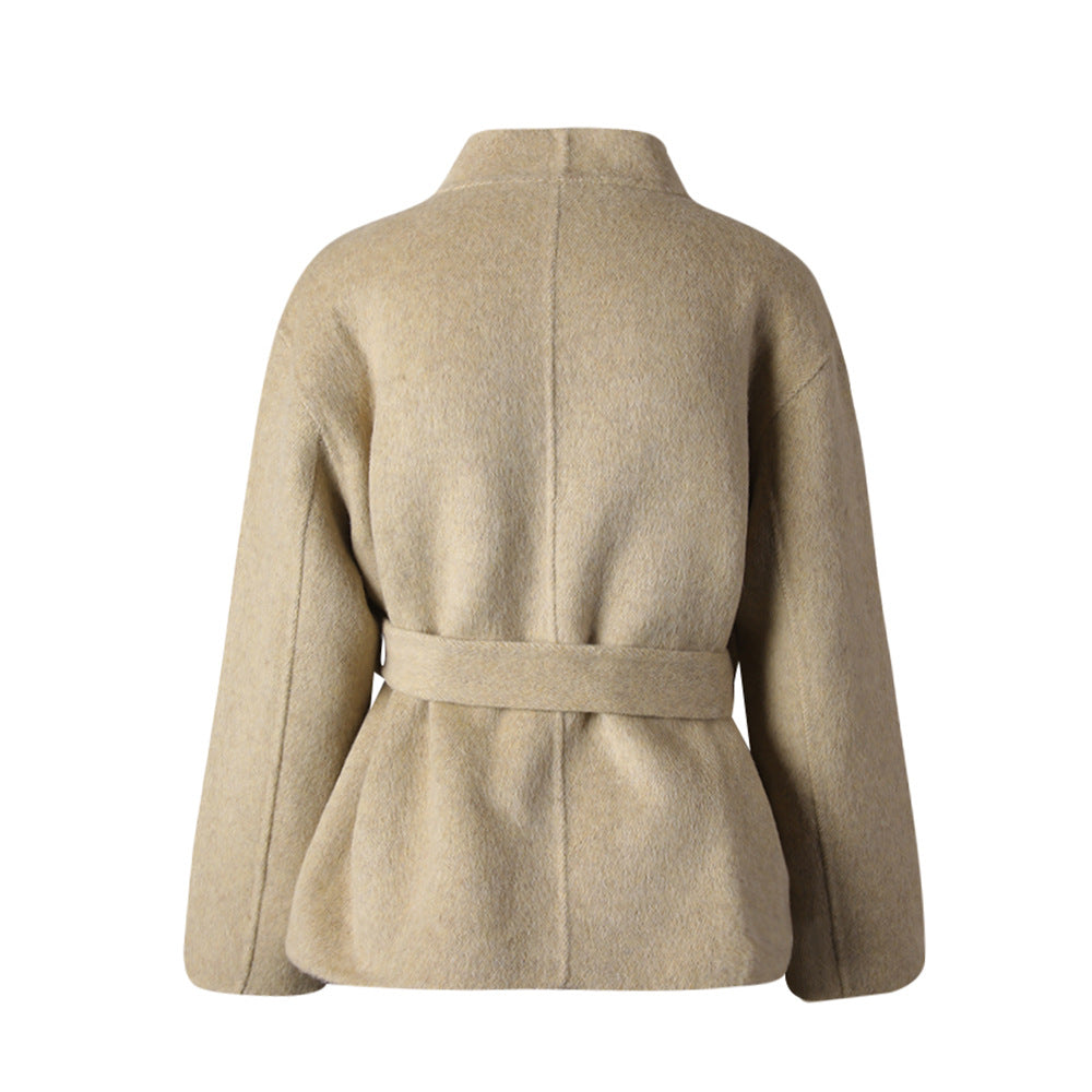 Palton beige din lână