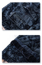 Retro Jacquard Wide Leg Denim Pants featuring a textured floral design for a unique style