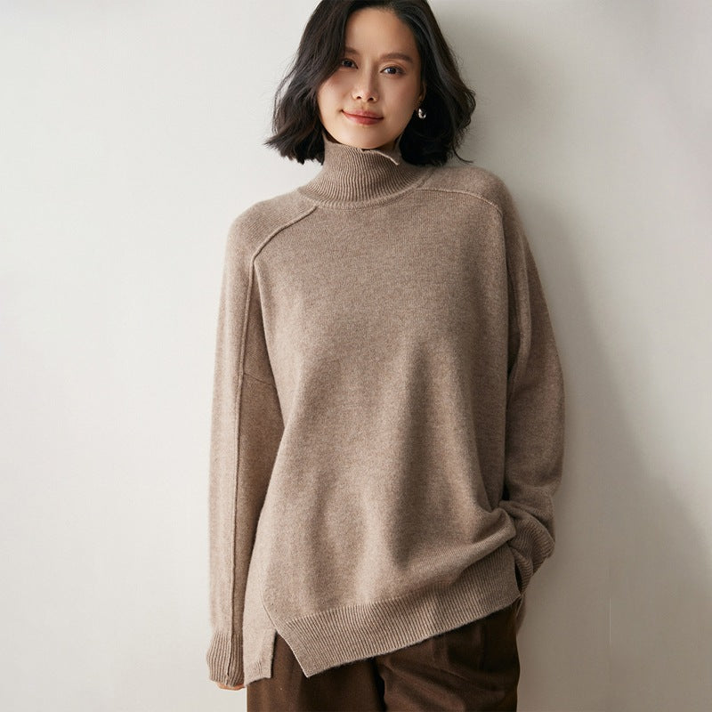 Marcelline Luxe Cashmere Turtleneck Sweater