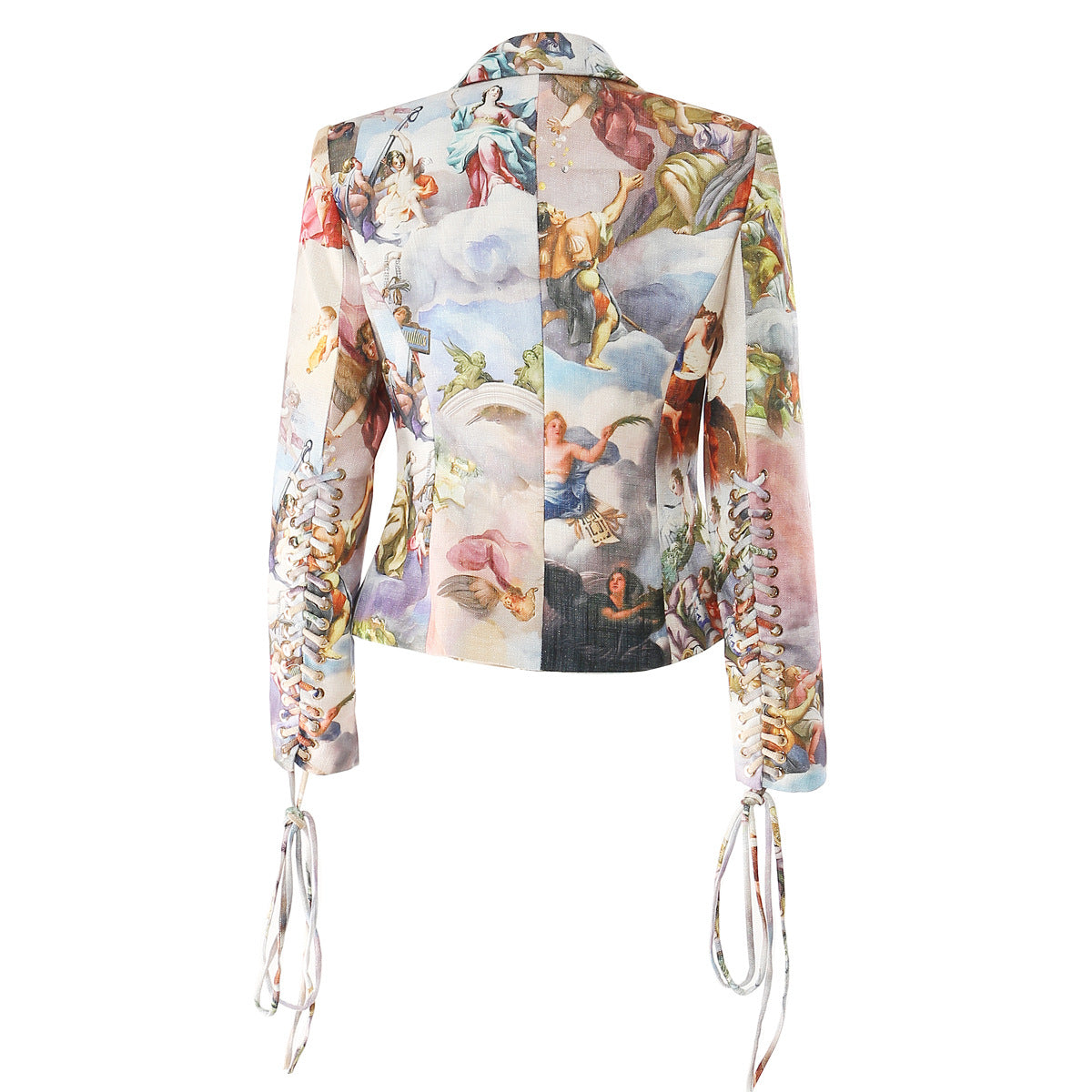 Jachetă cu print slim-fit
