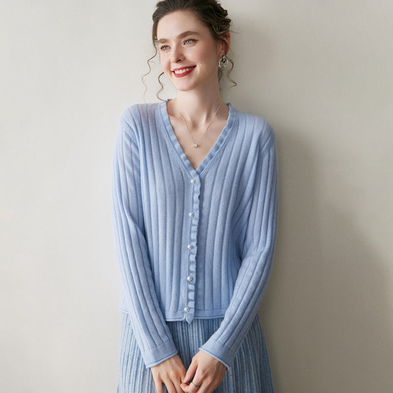 Élodie Fine Cashmere Lace Cardigan