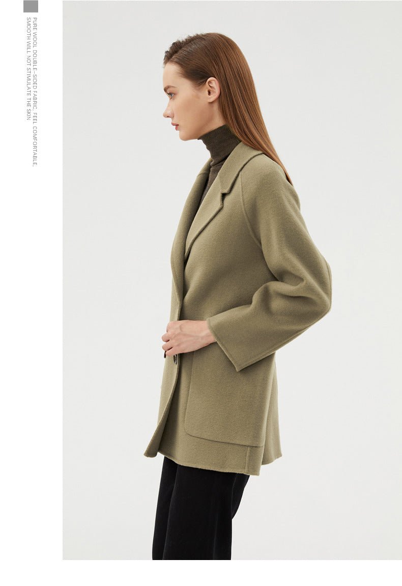 Double-Faced Wool Velvet Coat