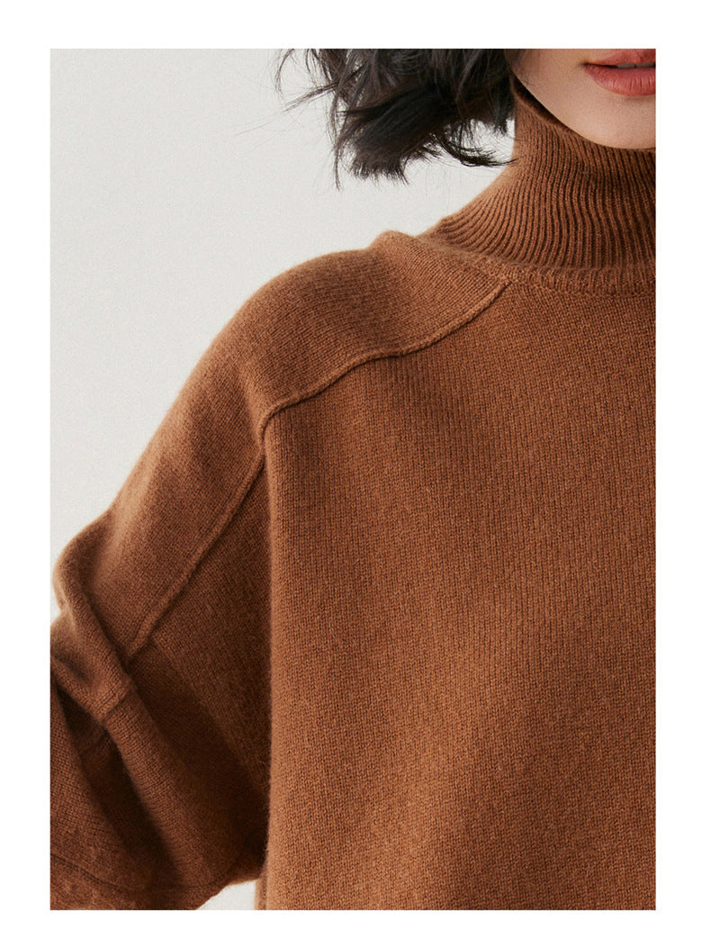 Marcelline Luxe Cashmere Turtleneck Sweater