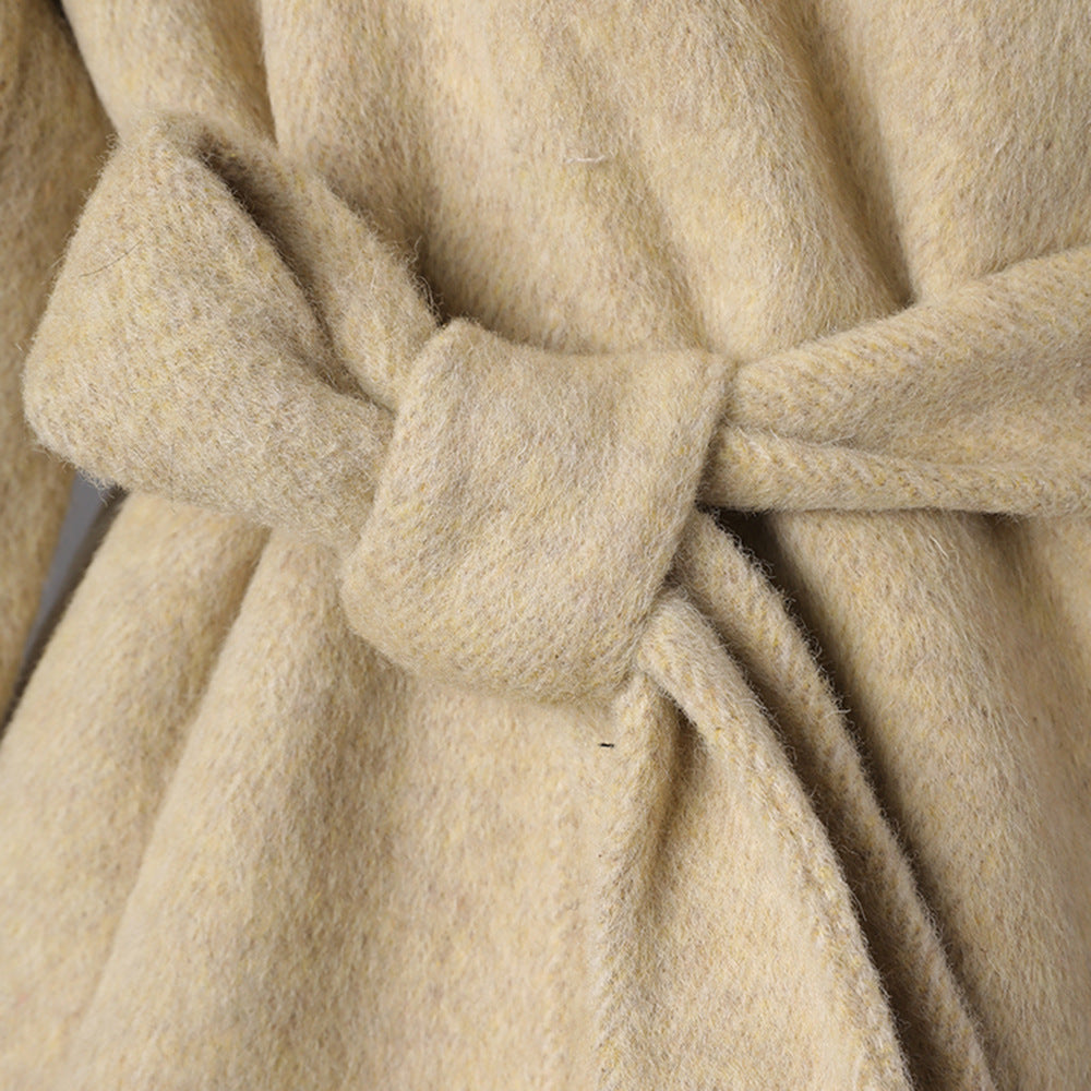 Palton beige din lână
