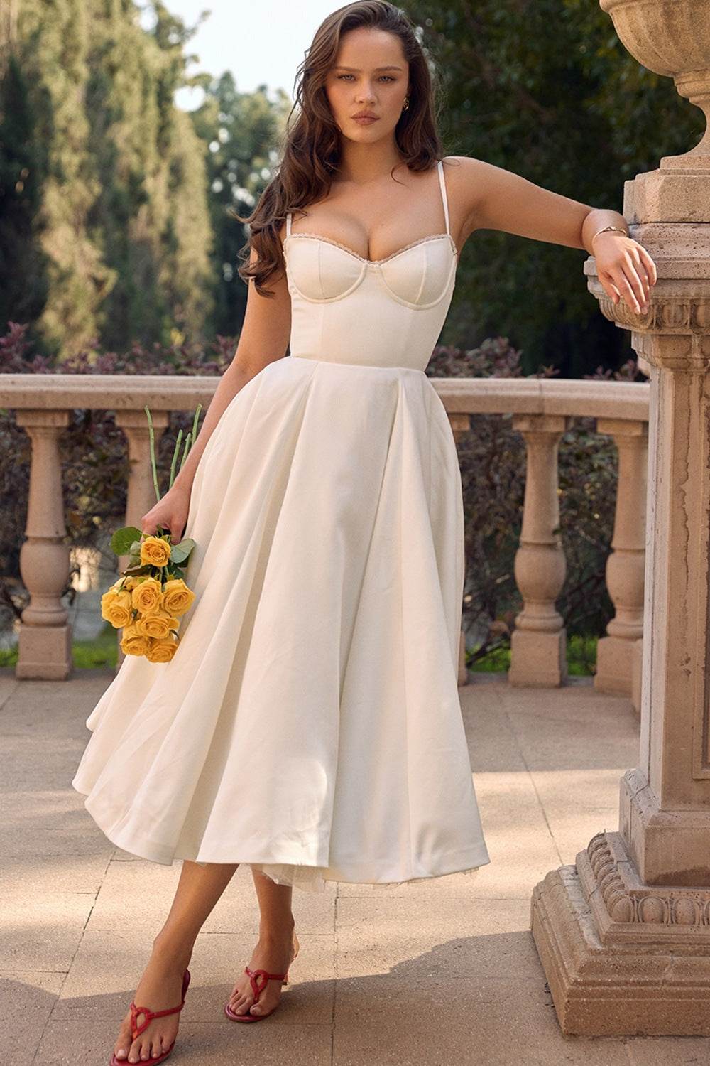 Rochie midi din satin - AM Vision RO