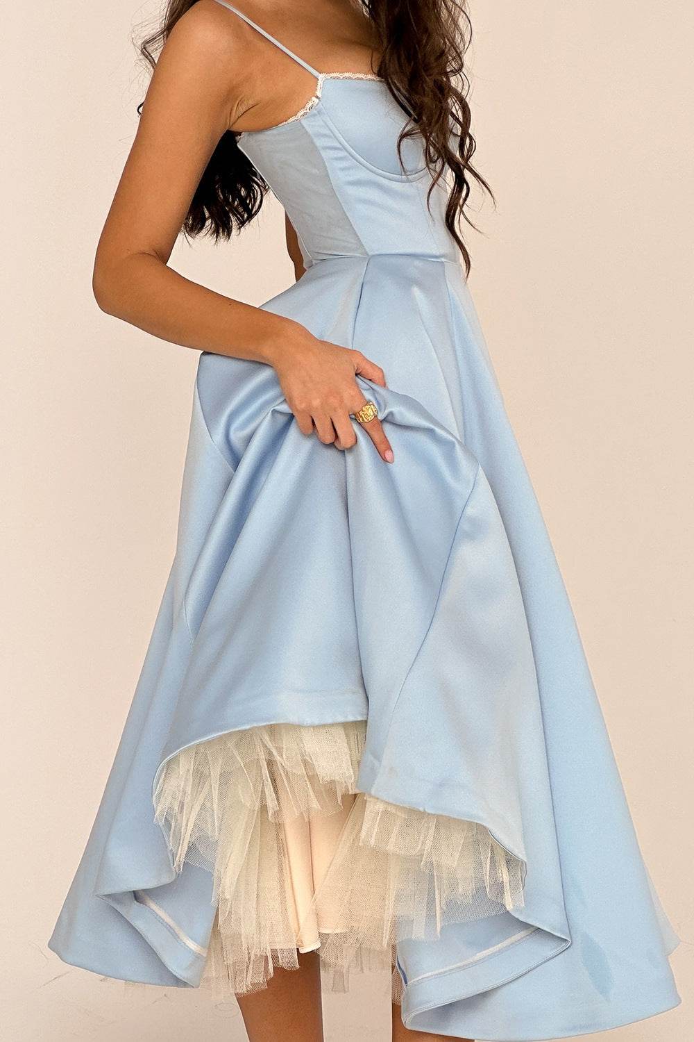 Rochie midi din satin - AM Vision RO