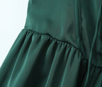 Emerald Satin Corset Mini Dress