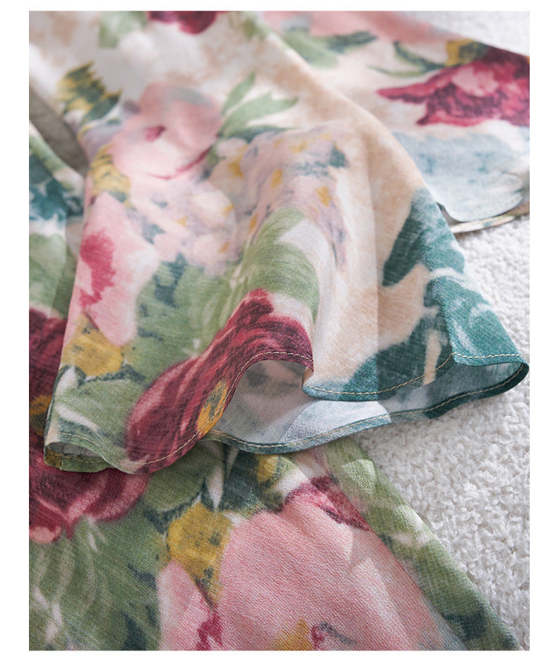 Mulberry Silk Dress / Artistic Prints