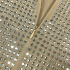 Luxe Spark Halter Rhinestone Evening Dress