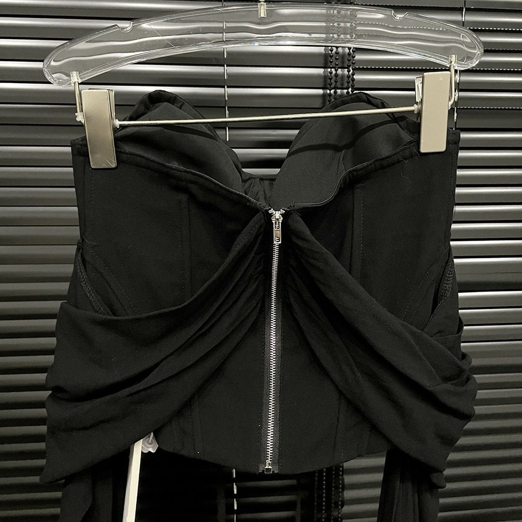 Bluză Cu Corset Și Umeri Goi