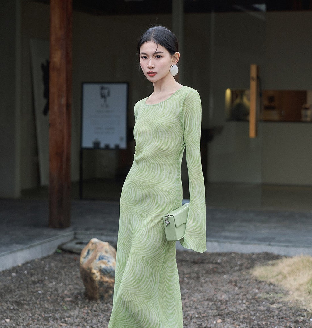 Mulberry Silk Dress / Artistic Prints