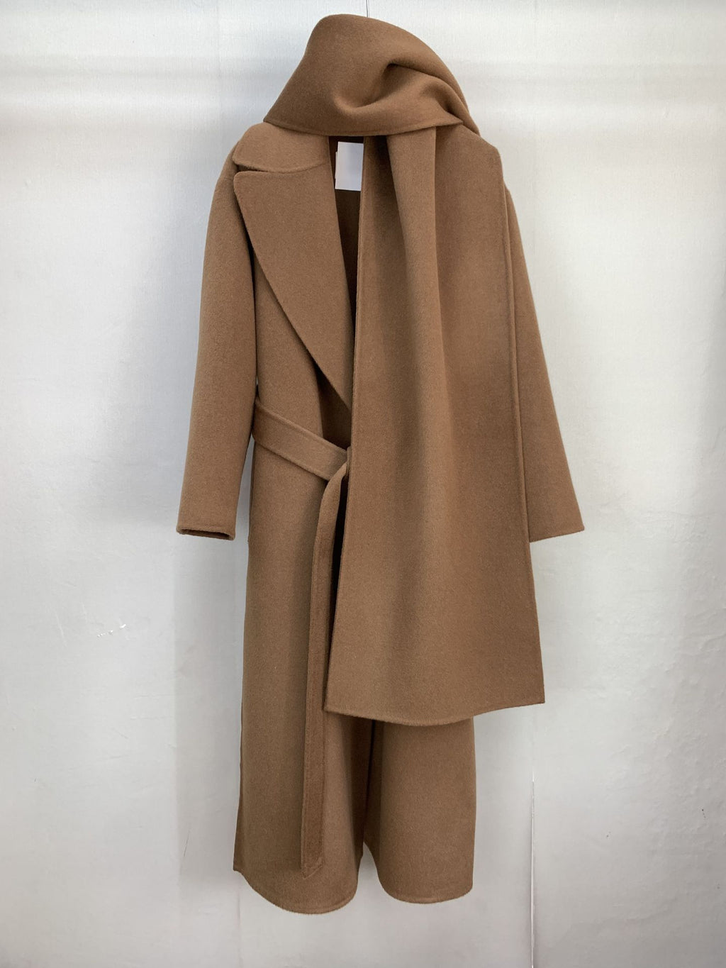 Urban Drift Double Face Wool Scarf Coat  Camel and Caramel Edition