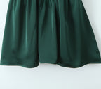 Emerald Satin Corset Mini Dress