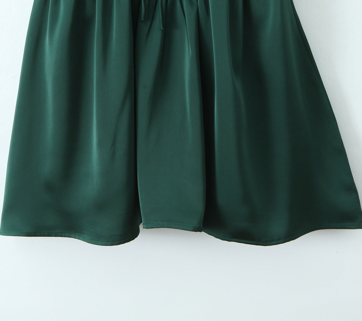 Emerald Satin Corset Mini Dress