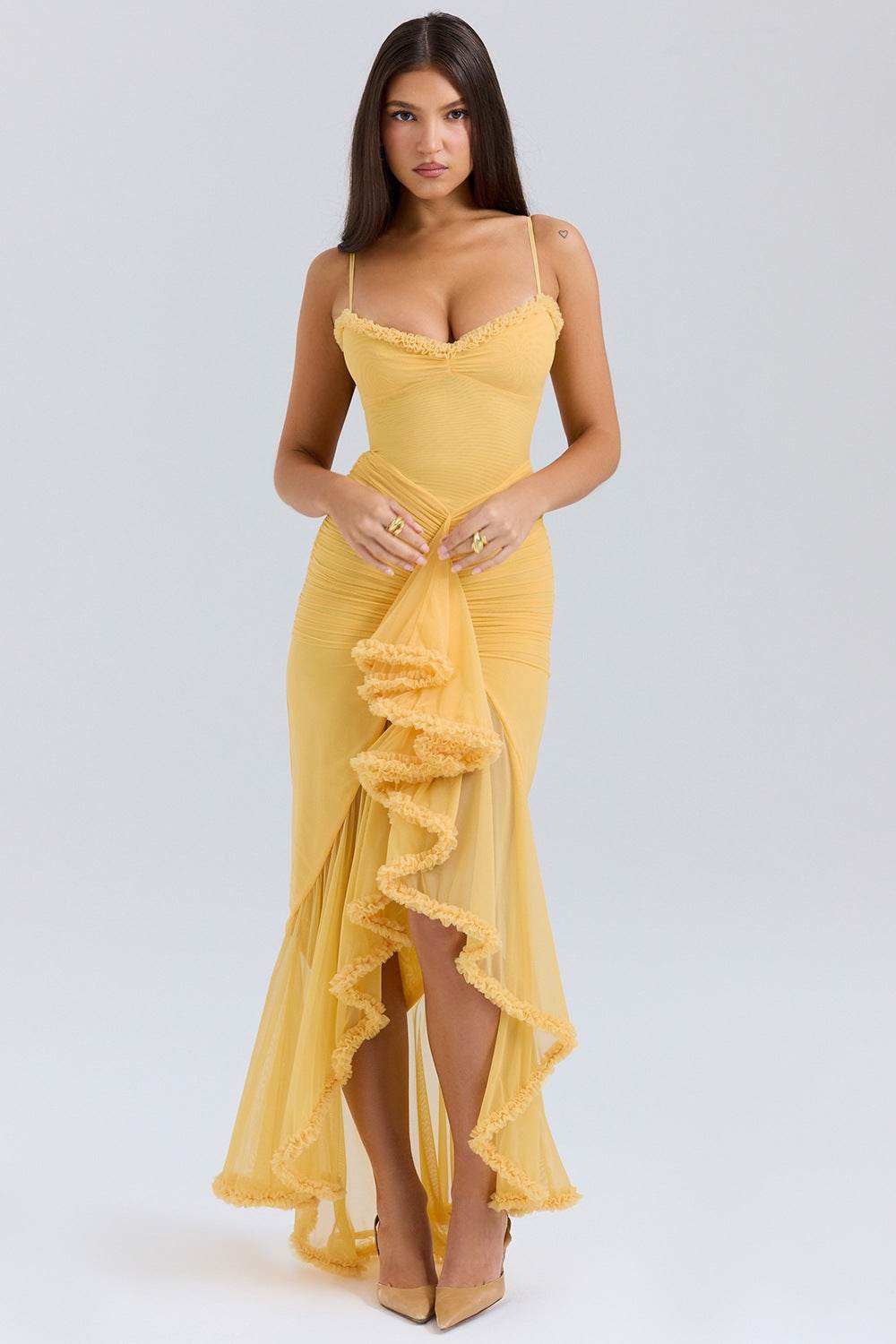 Rochie Lace Charm apricot - AM Vision RO