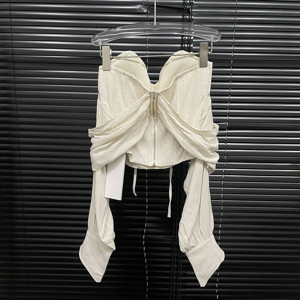 Bluză Cu Corset Și Umeri Goi