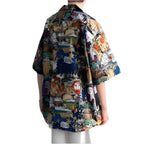 Colorful Animated Print Shirt featuring a vibrant comic-style design on a relaxed fit