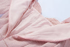 Nude Pink Atelier A-Line Dress interior showcasing soft fabric and elegant detailing