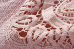 Close-up of intricate lace detailing on the Nude Pink Atelier A-Line Dress by AM Vision RO
