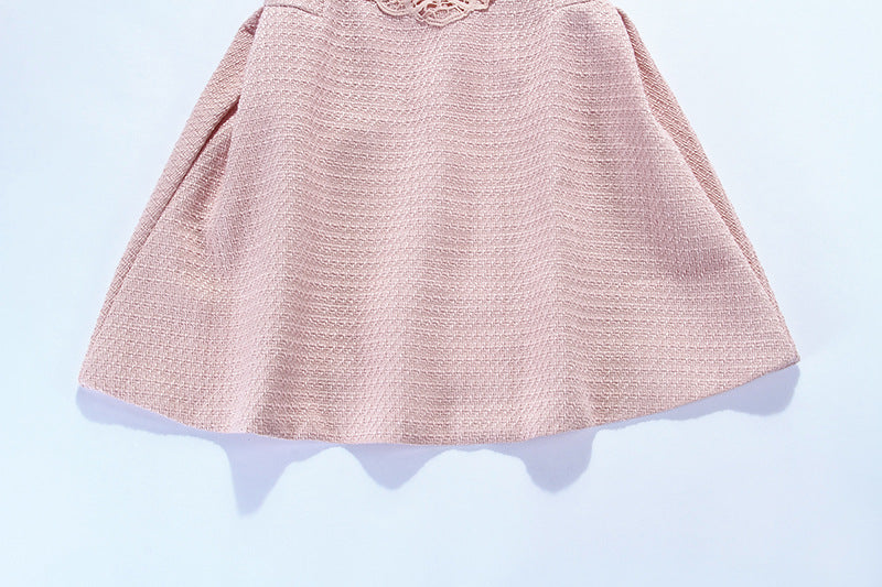 Nude Pink Atelier A-Line Dress featuring a textured design and a flared silhouette