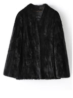 Aveline Noir Mink Coat in luxurious black fur for elegant winter fashion