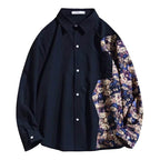 Black Bear Print Shirt featuring colorful bear pattern on the sleeve for a stylish look