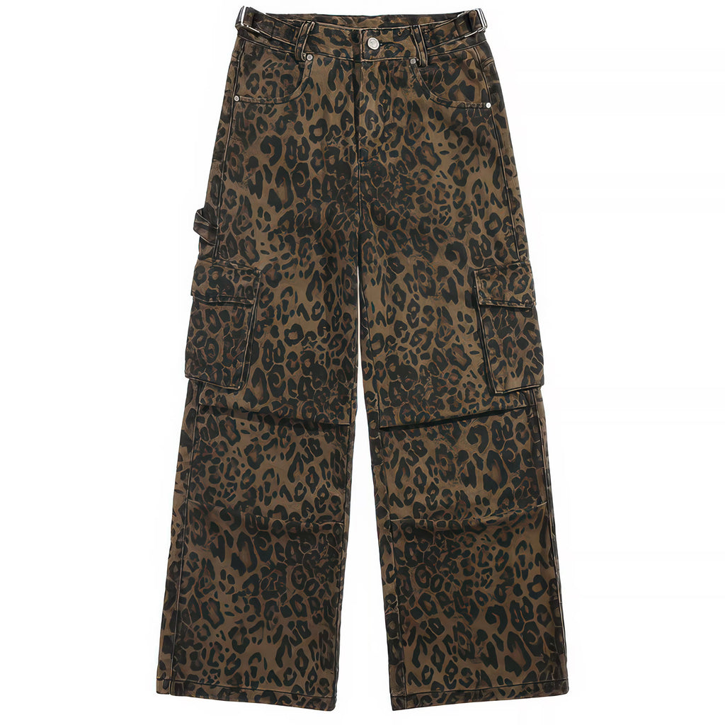 Pantalon à imprimé animalier