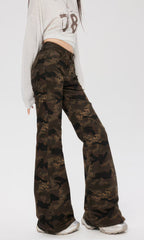 Stylish Camouflage Flare Pants with a comfortable fit for casual and outdoor wear