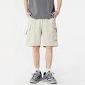 Beige AM Vision RO Casual Shorts with Multiple Pockets for Everyday Wear and Comfort