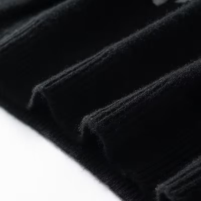 Soft black AM Vision RO cat cashmere sweater made from luxurious materials for warmth and comfort