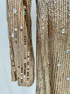 Close-up of Celestia Embellished Mini Dress showcasing sparkling embellishments and shimmering fabric