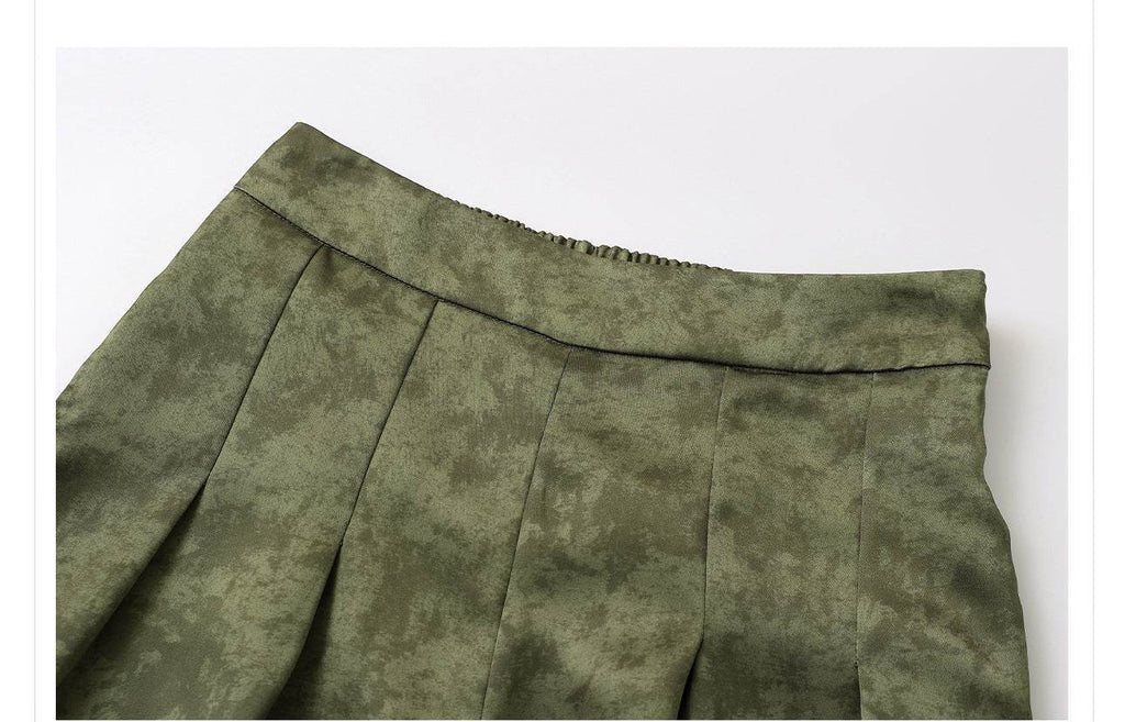Pantaloni verzi din material texturat pentru costum de femei din doua piese marca AM Vision RO