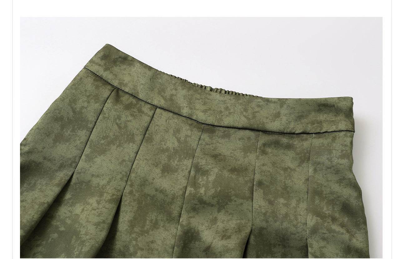 Pantaloni verzi din material texturat pentru costum de femei din doua piese marca AM Vision RO