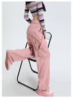 Cotton Candy Cargo Pants in light pink with stylish side pockets for a trendy casual look