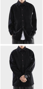 AM Vision RO Black Cotton Cardigan with Front Buttons and Comfortable Fit for Everyday Wear